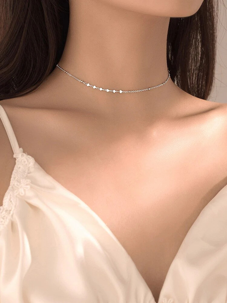 Dainty%20925%20Sterling%20Silver%20Heart%20Choker/