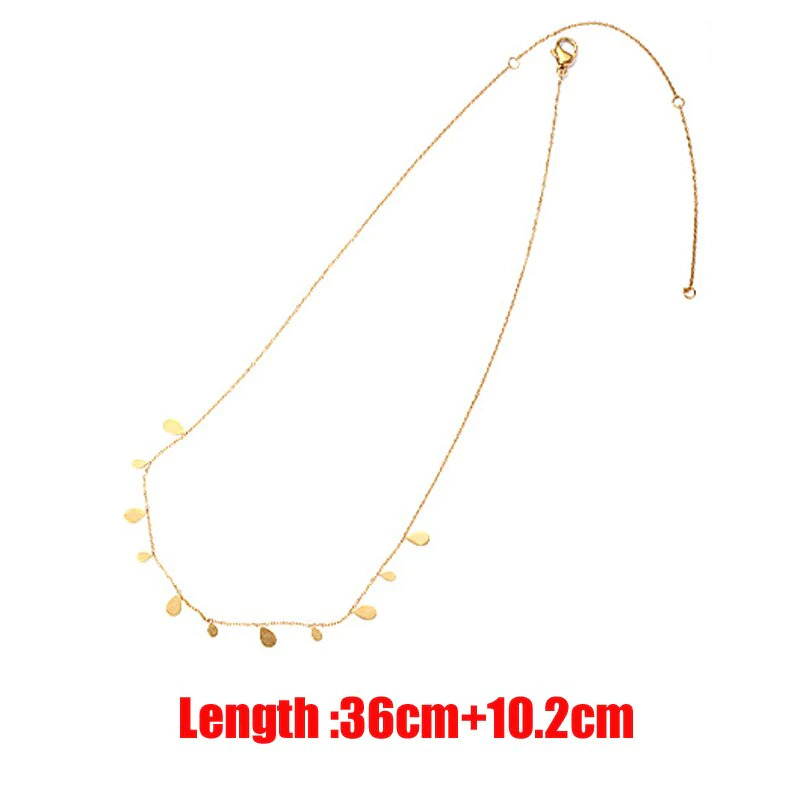 Dainty%2018K%20Gold%20Choker%20Water%20Drop%20Necklace