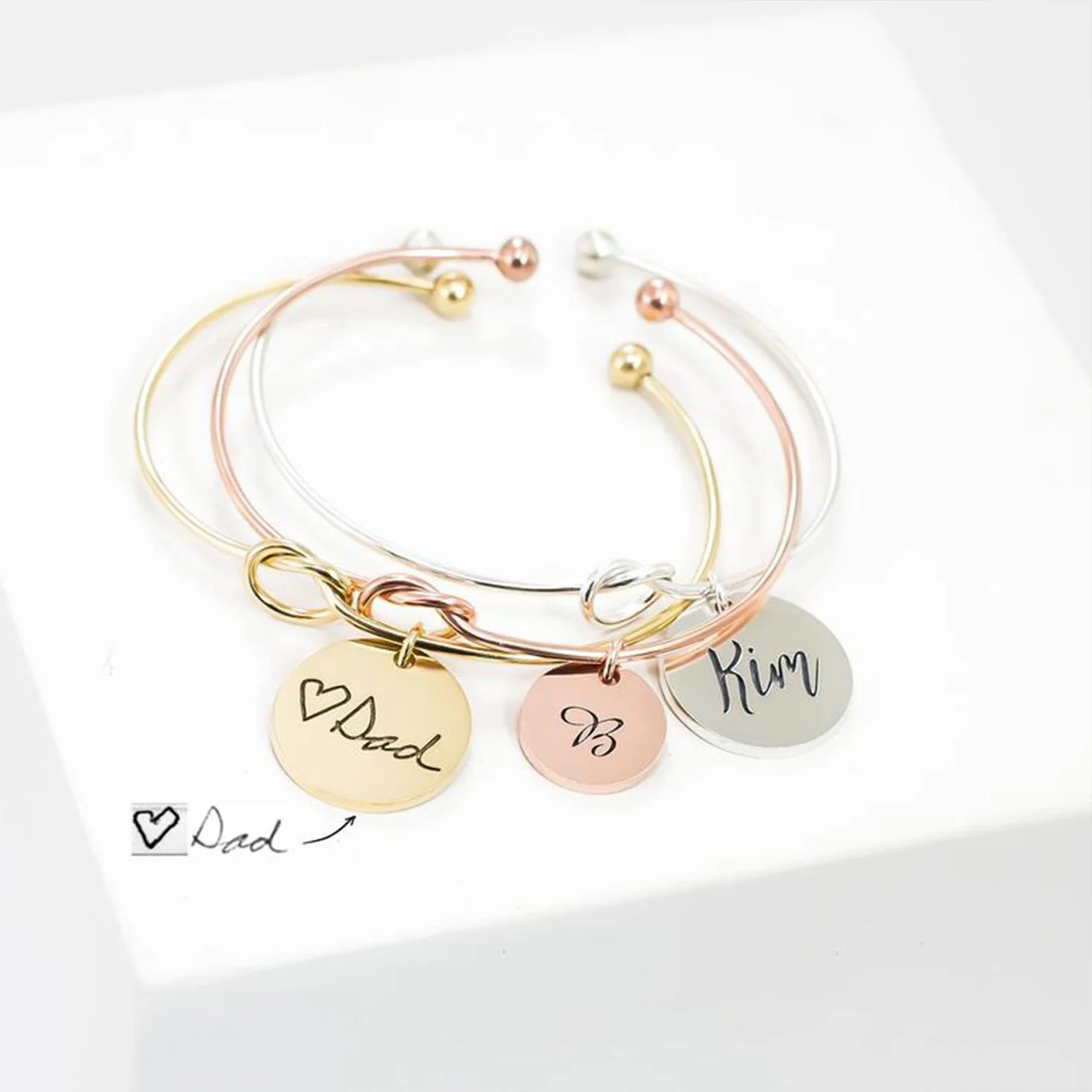 Personalized%20Gift%20Knot%20Initial%20Handwriting%20Charm%20Bracelet