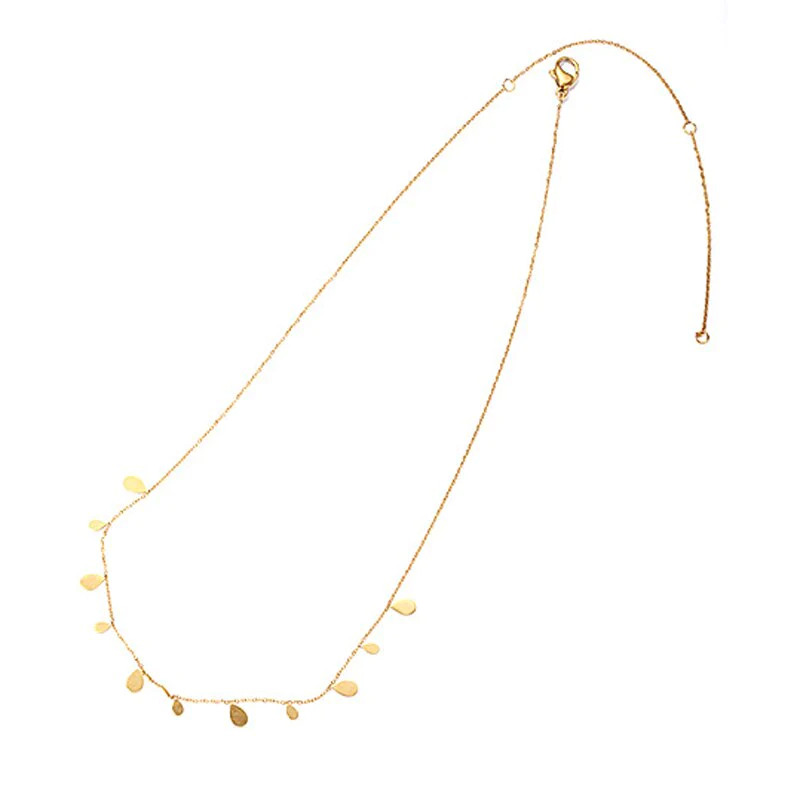 Dainty%2018K%20Gold%20Choker%20Water%20Drop%20Necklace/