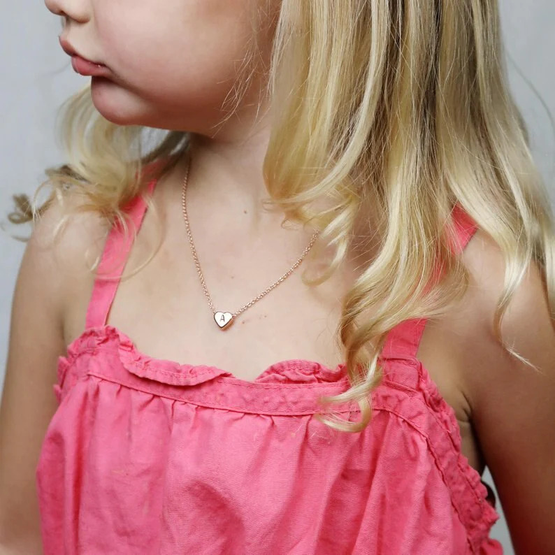 Initial%20Necklace%20stainless%20steel%20Heart%20Necklace,Gifts%20for%20Kids/