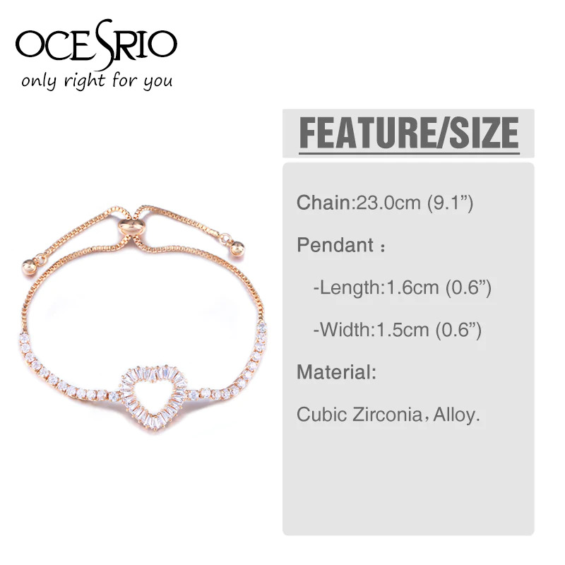 Zircon%20Gold%20Heart%20Bracelet/