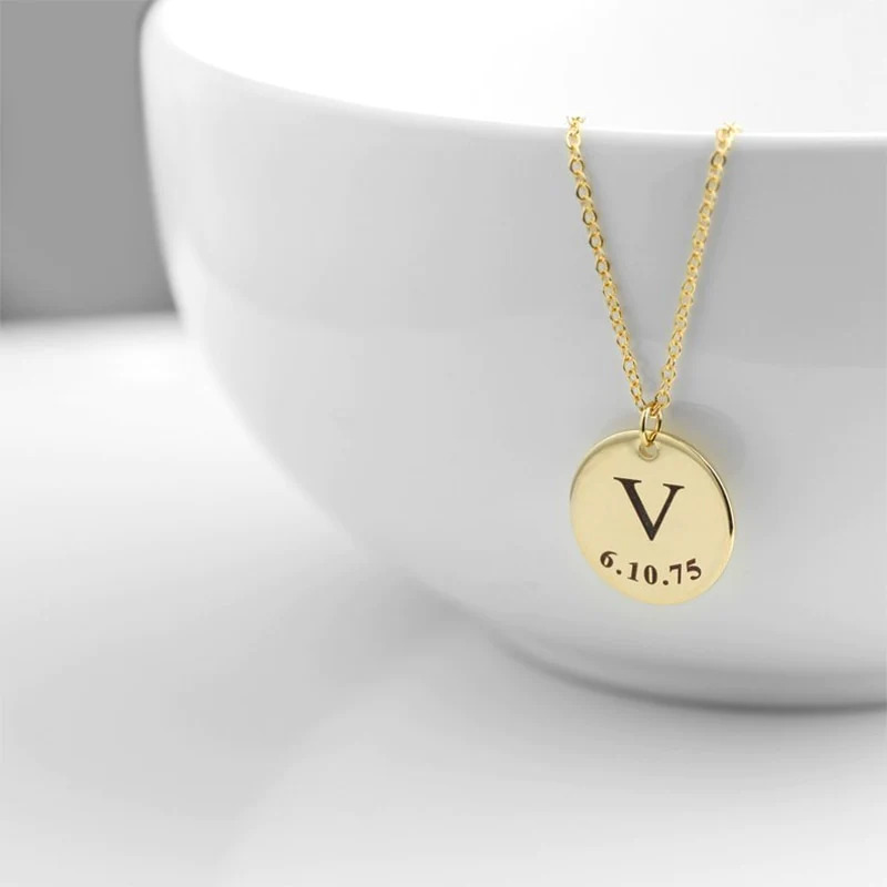 Sterling%20Silver%20Initial%20Necklace%20Personalized%20coin%20disc%20necklace/