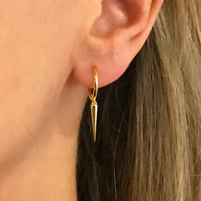 Minimalist%20Spike%20Hoop%20Earrings,Tiny%20Hoops,Dainty%20hoops,%20Huggies%20Hoop%20Earrings,%20Spike%20Hoops,%20Hoops%20with%20Charm