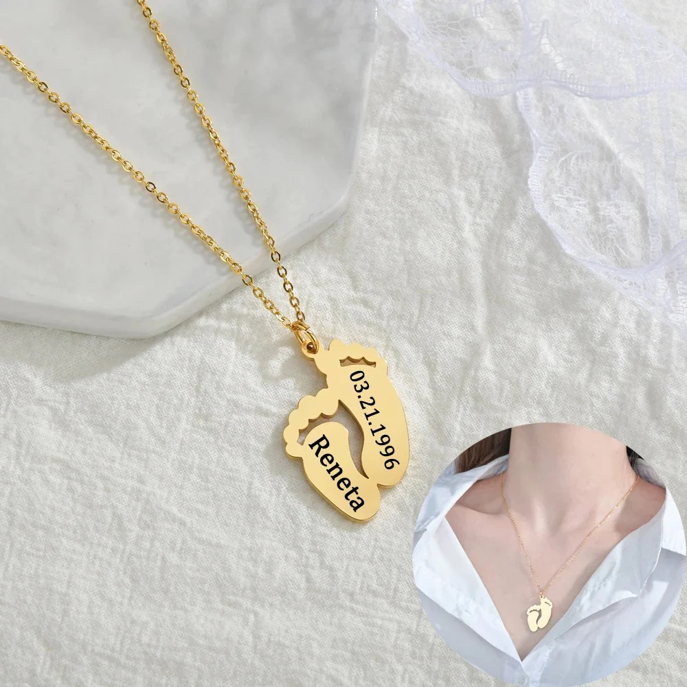 Personalized%20Engraved%20Lovely%20Baby%20Foot%20Necklace