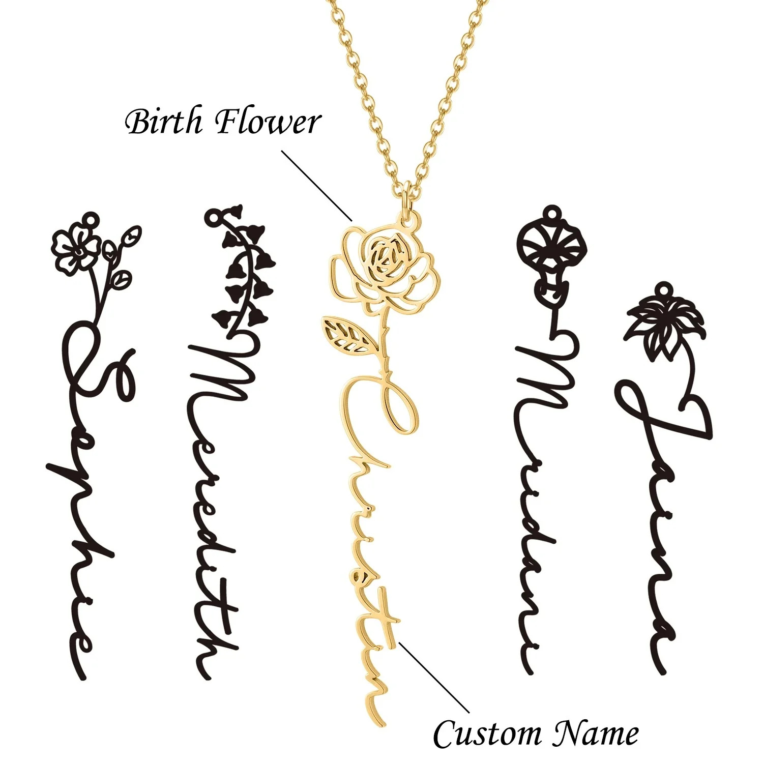 Custom%20Gothic%20Name%20With%20Twelve%20Birth%20Flowers%20Necklace