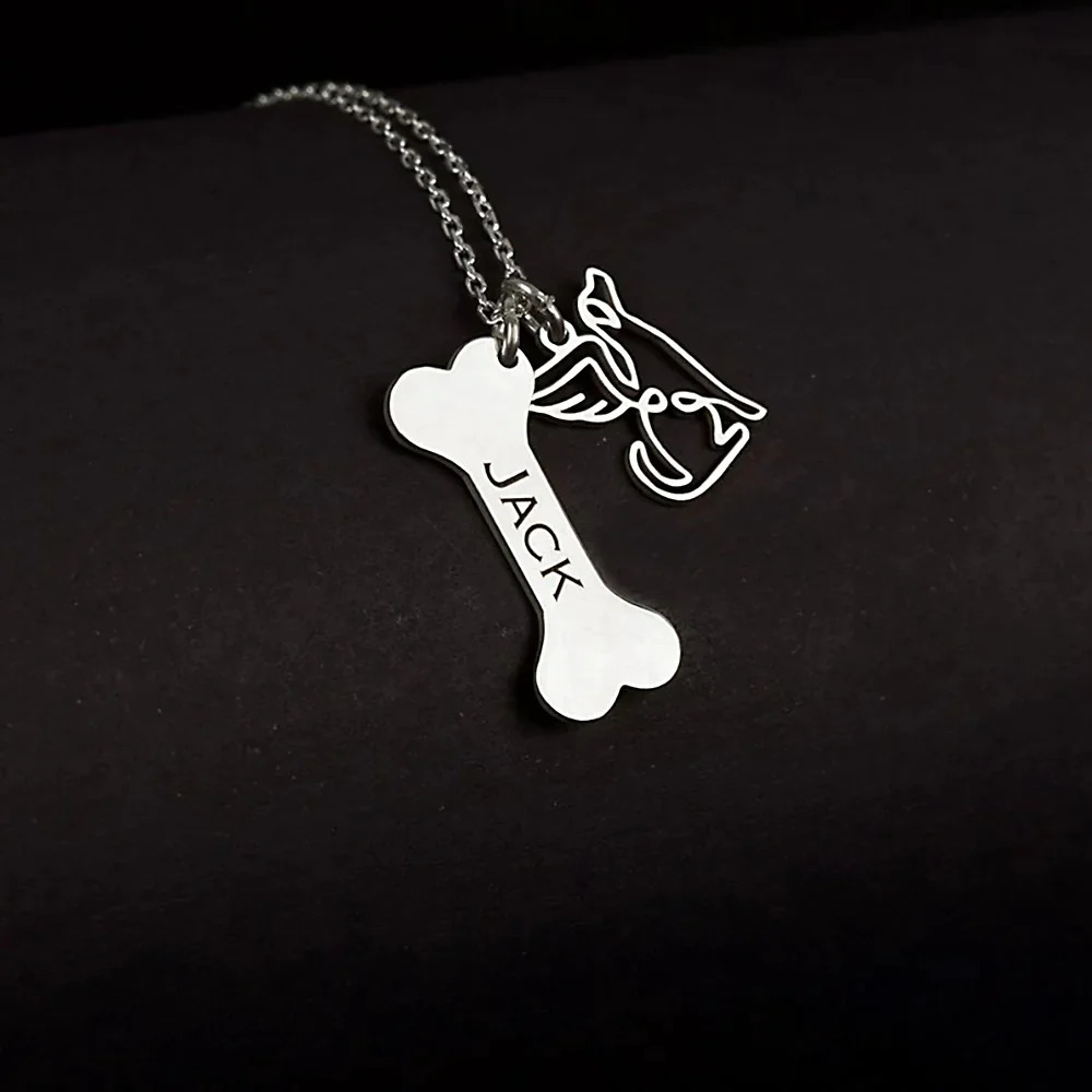 Personalized%20Bone%20and%20Dog%20Necklace/