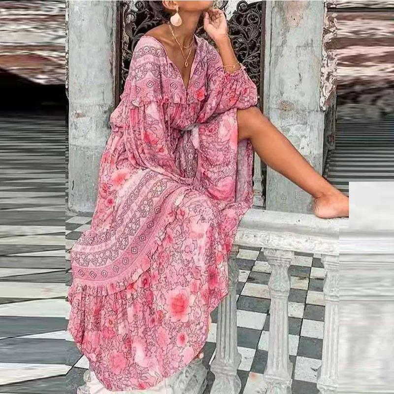 Pink%20Elegant%20Boho%20Long%20Dress%20%20%20%20%20