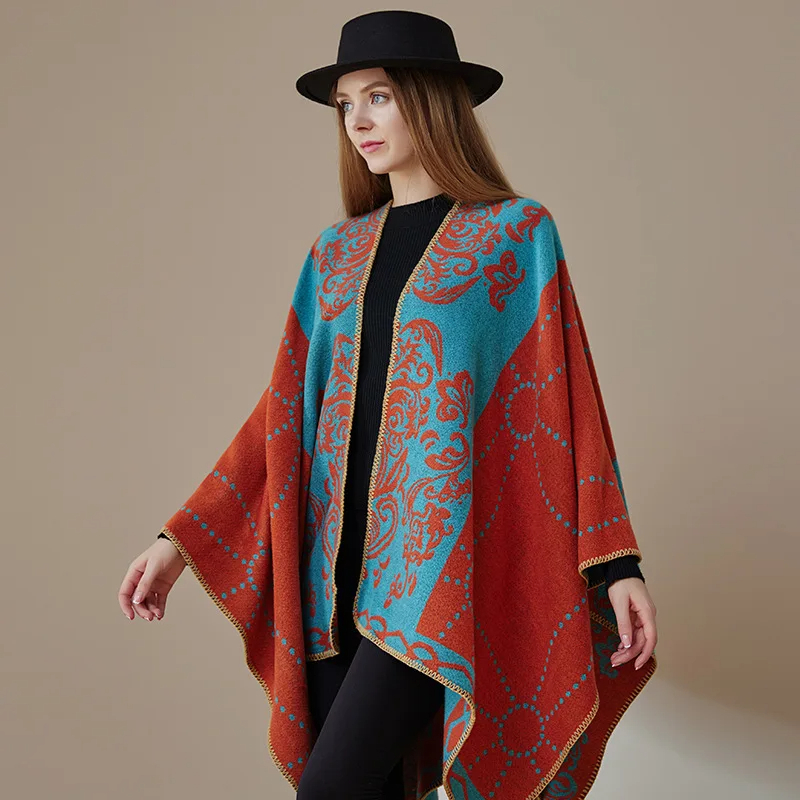 Red%20Cashmere%20Winter%20Warm%20Poncho