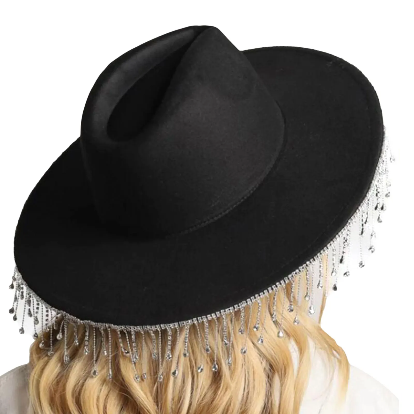 White%20Black%20Bridal%20Party%20Western%20Country%20Cowboy%20Hat%20