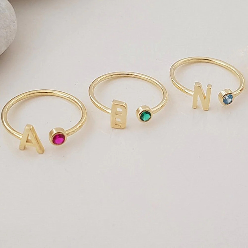 Adjustable%20Initial%20Birthstone%20Ring