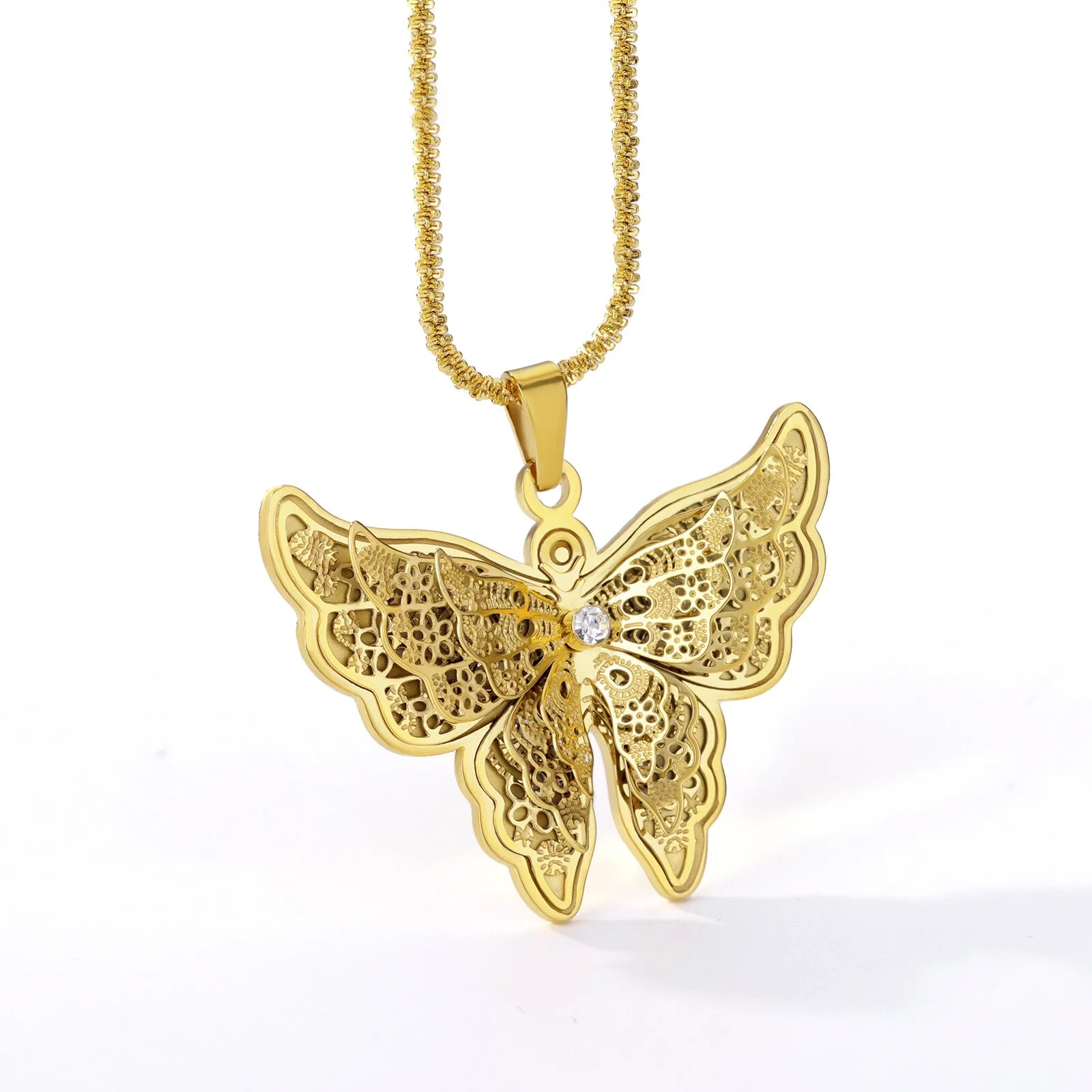 Dainty%20Lace%20Butterfly%20Necklace/