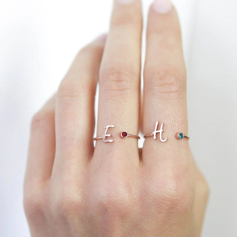 Adjustable%20Initial%20Birthstone%20Ring/