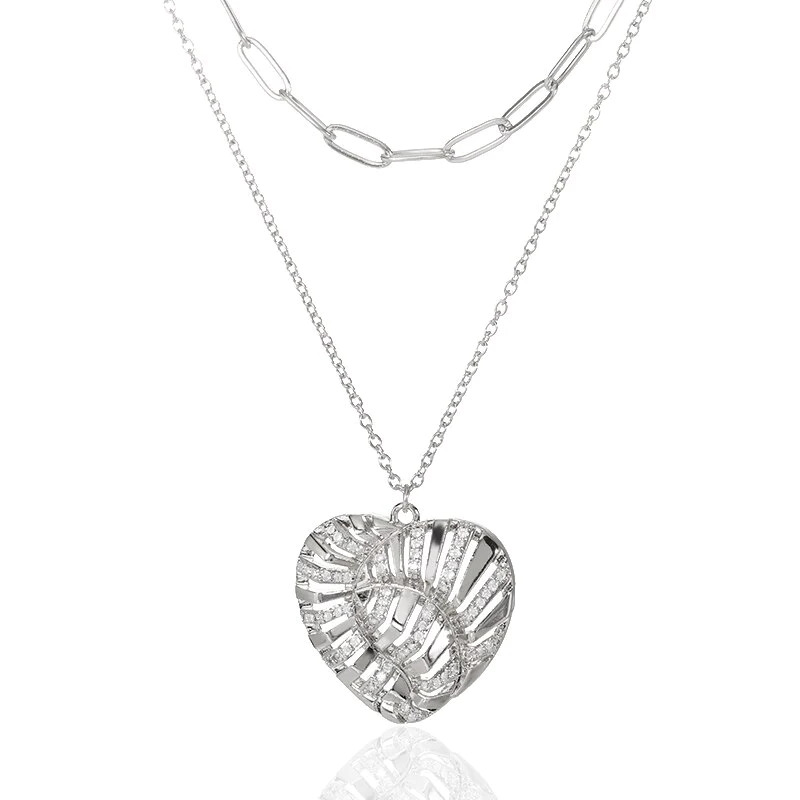 Crystal%20Heart%20Double%20Chain%20Necklace/