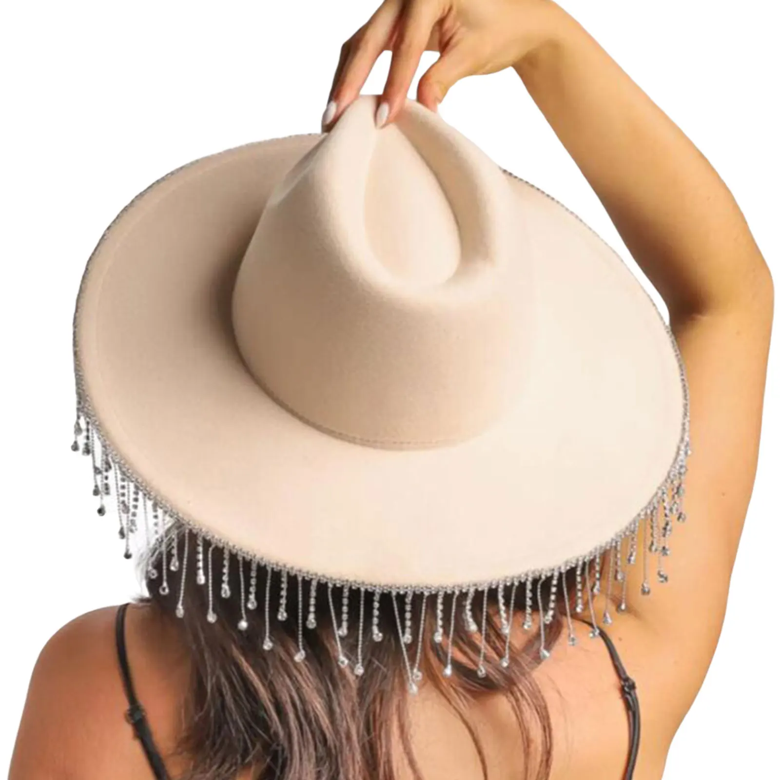 White%20Black%20Bridal%20Party%20Western%20Country%20Cowboy%20Hat%20