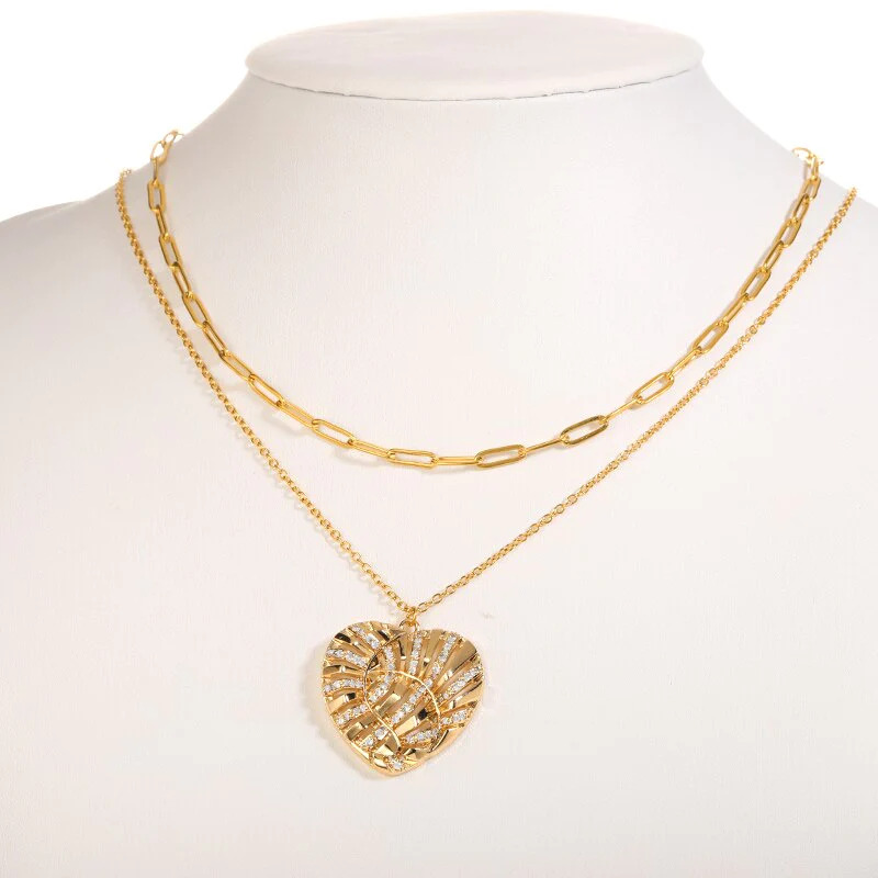 Crystal%20Heart%20Double%20Chain%20Necklace/