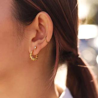 Twist Hoop Earrings , Minimalist Earrings, Gold hoop Earrings