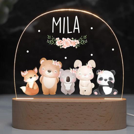 Custom Five Friends Baby Name Night Light /