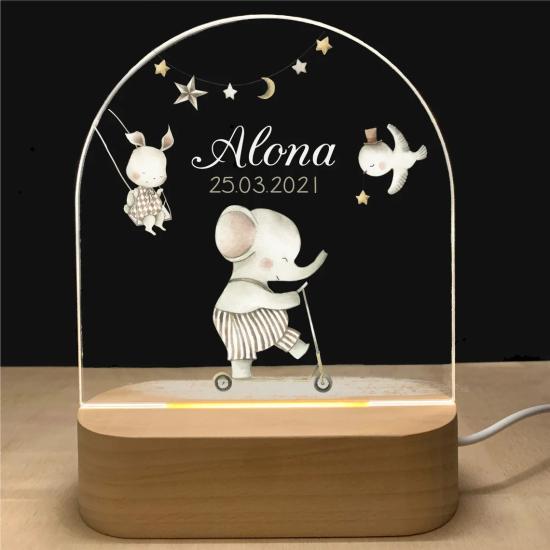 Personalized Friends in the Park Baby Night Light/