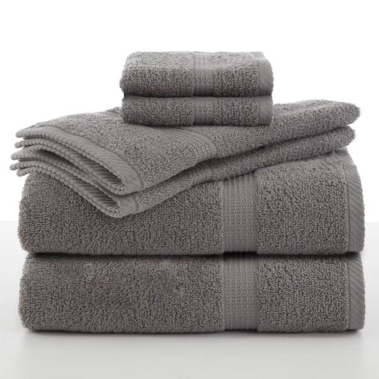 6-piece Luxury Gray Towel Set