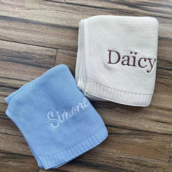 Personalized Embroidered Name Baby Blanket