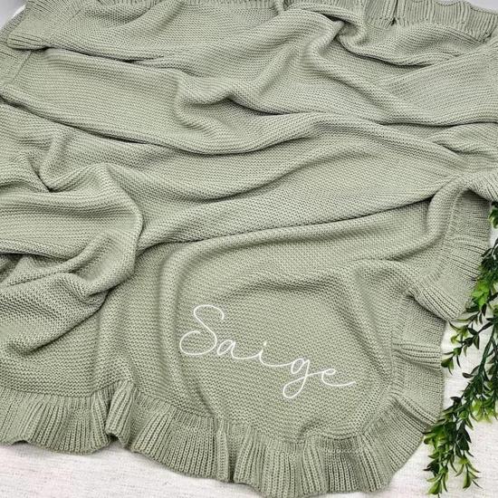 Personalized Name Soft Knitted Blanket 