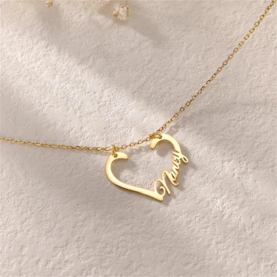 Personalized Open Heart Name Necklace/