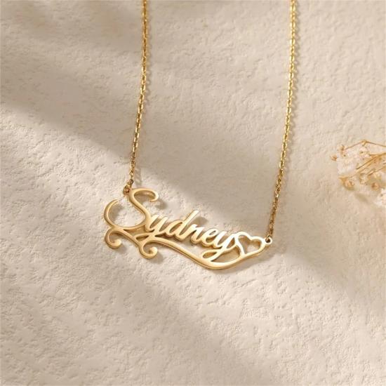 Personalized Love and Heart Name Necklace