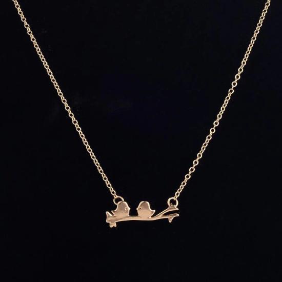 Birds on a Branch gold Necklace