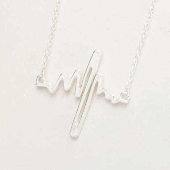 Heartbeat Necklace,silver