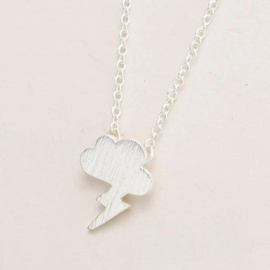 Lightning Cloud Silver Necklace