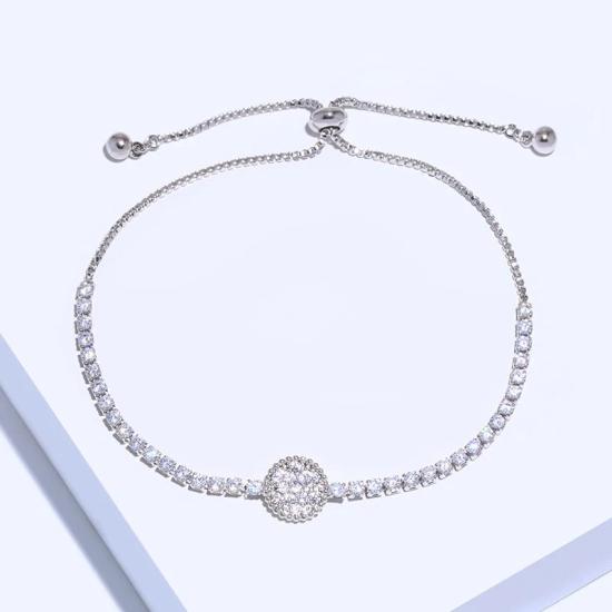 My World Silver Zircon Stone Bracelet/