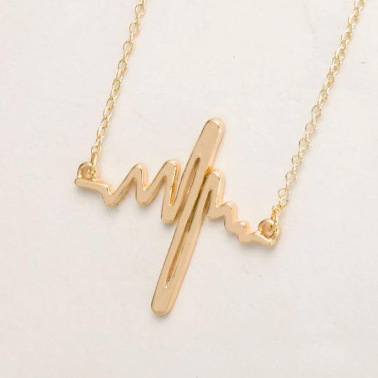 Heartbeat Necklace,gold