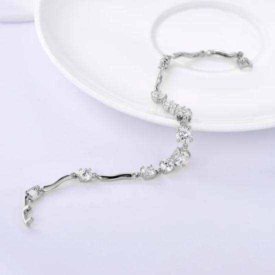 Elegant Bracelet with Zircon Stones