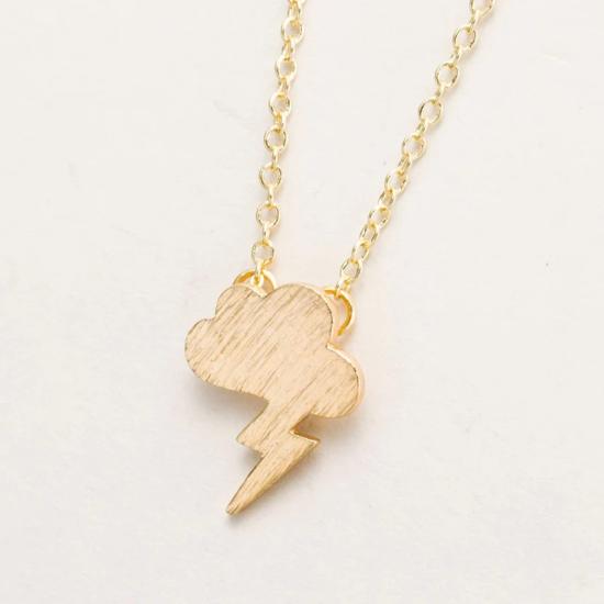 Lightning Cloud Gold Necklace