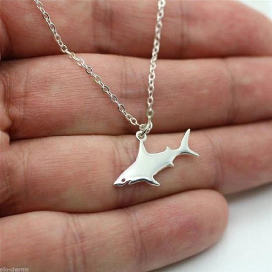 Shark Silver Necklace Minimalist Necklace