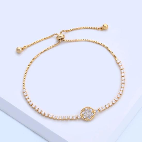 My World Gold Zircon Stone Bracelet/