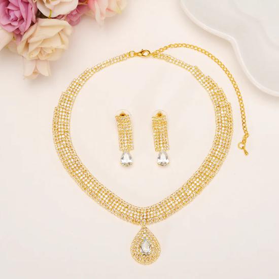 Gold diamond lady jewelry set