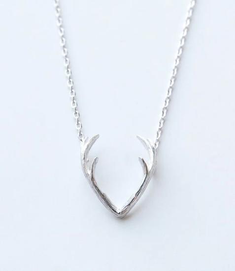 Horn Silver Necklace/