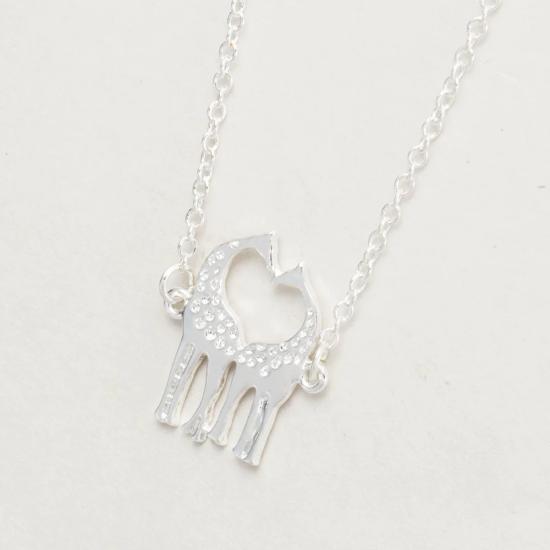 Giraffes silver Necklace/