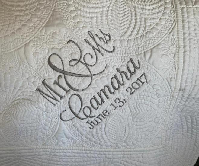   Custom Name Monogrammed Quilt /