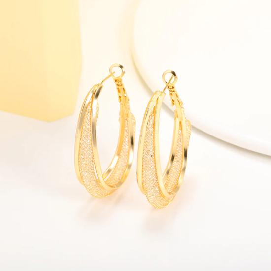 Smooth Metal Hoop Earrings/