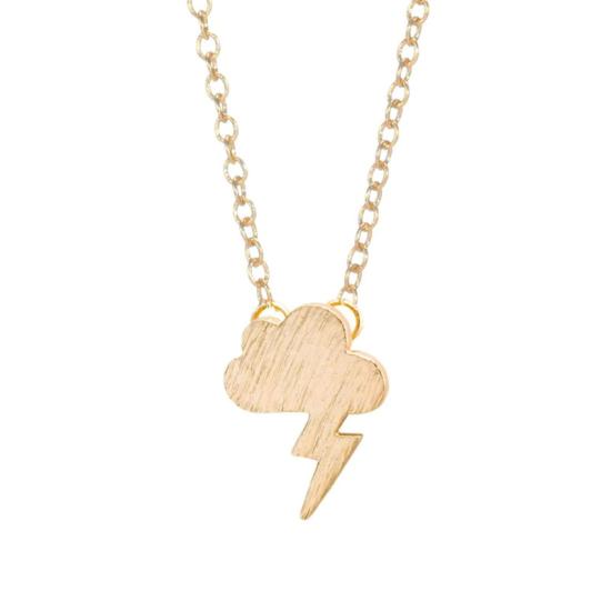 Lightning Cloud Gold Necklace/