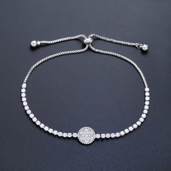 My World Silver Zircon Stone Bracelet