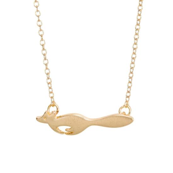 Running Fox Gold Necklace/