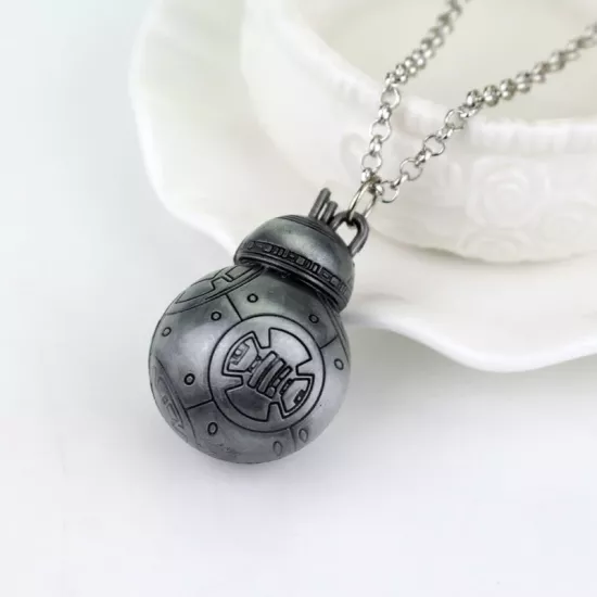 Starwars BB-8 Robot silver necklace