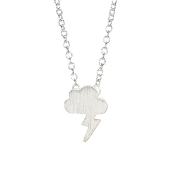 Lightning Cloud Silver Necklace/