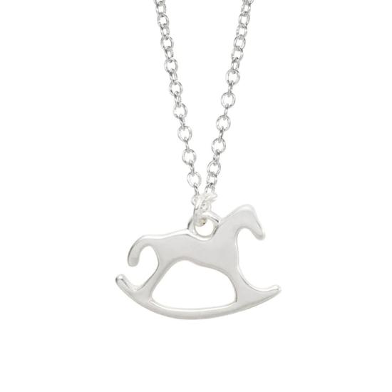 Wooden Horse Necklace,silver