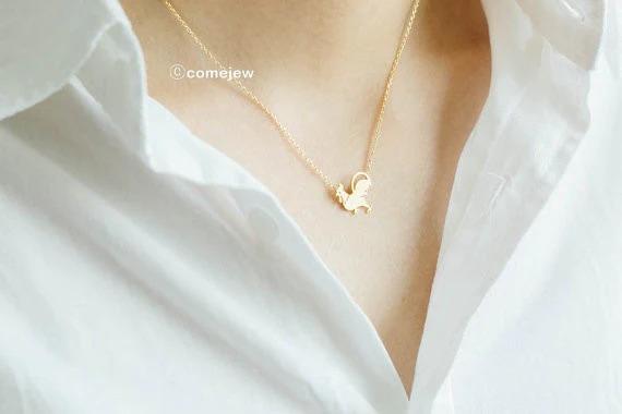 Cock Gold Necklace Minimalist Necklace