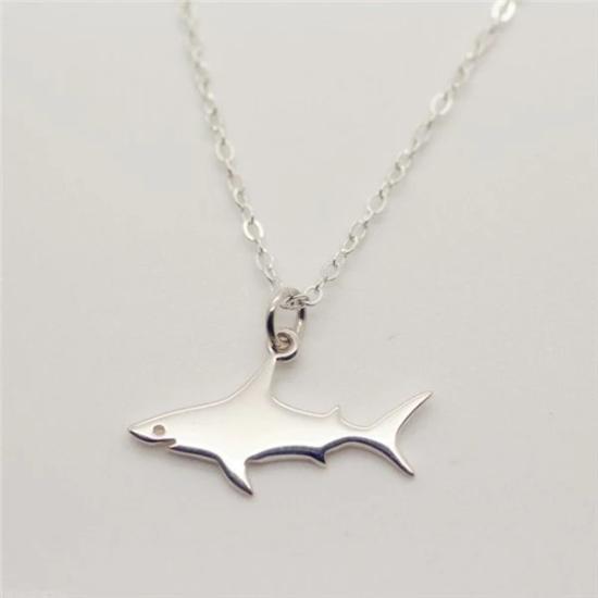 Shark Silver Necklace Minimalist Necklace/